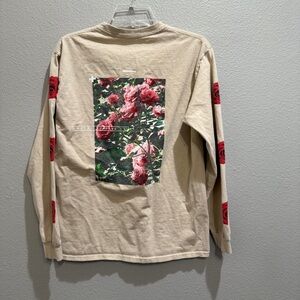 Empyre T-Shirt Mens Medium Long Sleeve Skater Floral Graphic Shirt